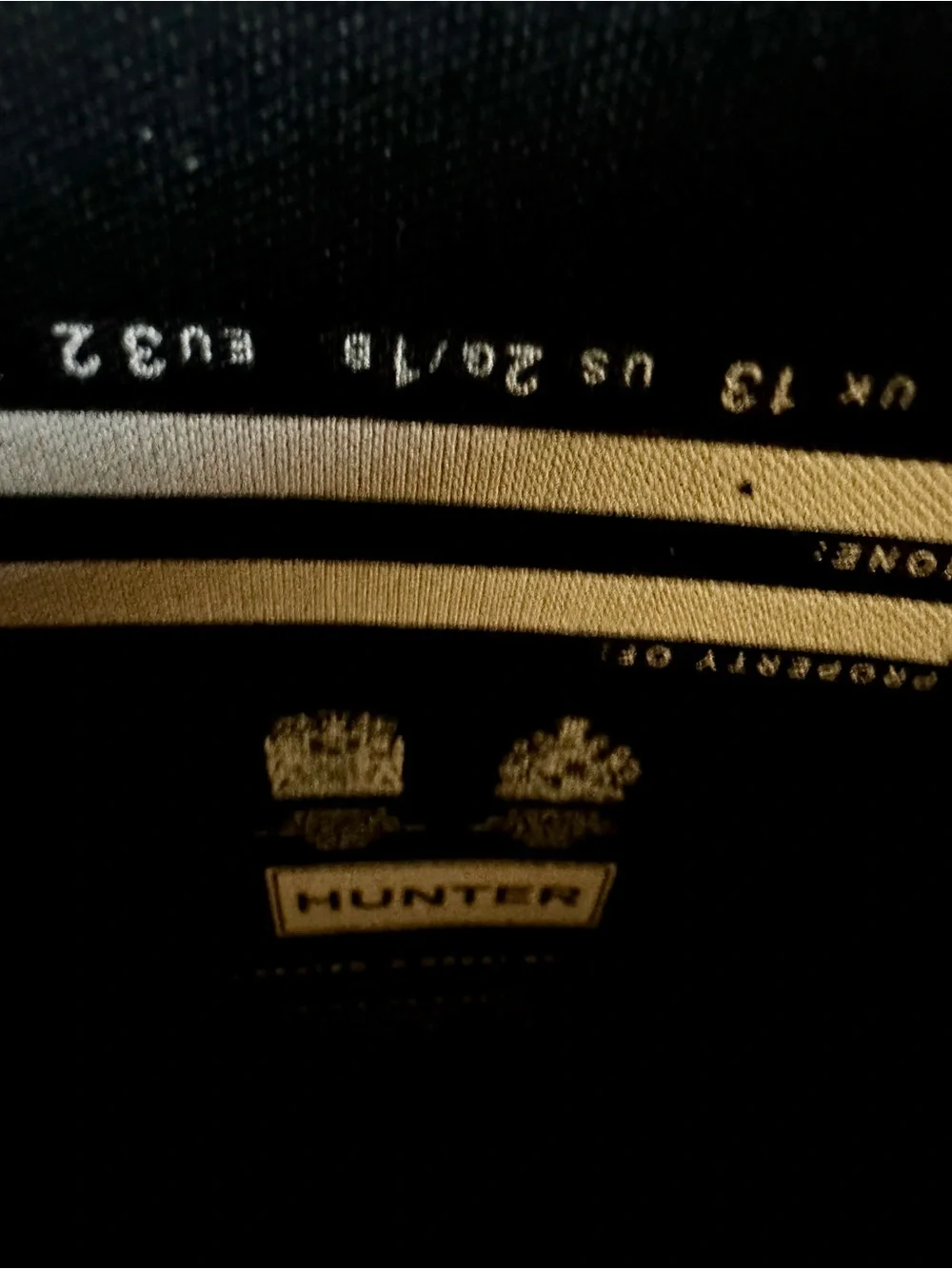 Hunter kids Dark Grey and Bright Green Waterproof Wellie Boots. Size big kid 1/2
